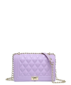 Quilted Crossbody Bag 716550 PURPLE